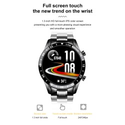 LIGE - lussuoso Smart Watch - touch screen a cerchio intero - Bluetooth - pressione sanguigna - impermeabile