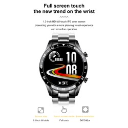 LIGE - montre intelligente de luxe - écran tactile plein cercle - Bluetooth - tension artérielle - étanche