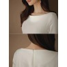 Warm elegant dress - with lace sleeves - whiteDresses