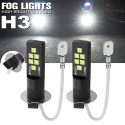 Car nebbia / luce DRL - lampadina LED - H3 - DC12V 3030 SMD 6000K bianco - 2 pezzi