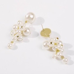 Elegant strands pearl drop earringsEarrings