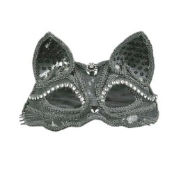 Lussuosa maschera per gli occhi veneziani - pizzo / glitter / paillettes - occhio di gatto - Halloween / mascherate