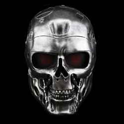 Terminatore inquietante - elmetto con teschio - maschera a pieno facciale - Halloween - carnevali