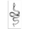Adesivo tatuaggio temporaneo - serpente nero / rose - impermeabile