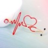 Spilla medica - elettrocardiogramma / stetoscopio / cuore - con cristallo