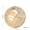 Broche de sage-femme ronde - avec cristaux - en forme de pièce - bébé à naître