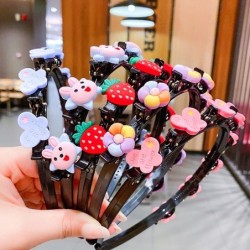 Colorful headband - with openable decorative flowers / fruits / cartoon animalsHair clips