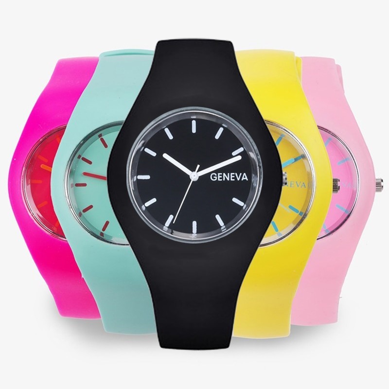 Montre tendance en silicone - ultra fine - unisexe