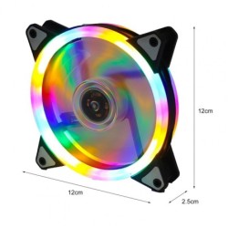 Ventilateur de refroidissement universel pour boîtier d'ordinateur - RGB - LED