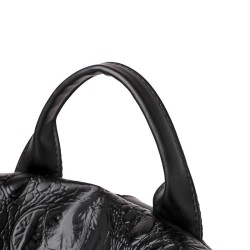 Zaino vintage alla moda - borsa a tracolla multifunzione in pelle - motivo pelle di serpente