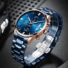 CRRJU - lussuoso orologio blu - Quarzo - acciaio inossidabile - impermeabile
