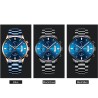 CRRJU - luxurious blue watch - Quartz - stainless steel - waterproofWatches
