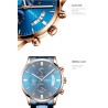 CRRJU - lussuoso orologio blu - Quarzo - acciaio inossidabile - impermeabile