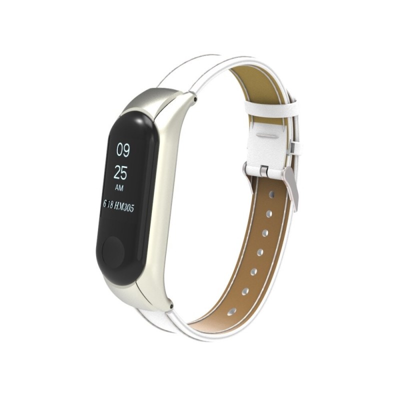 Bracelet en cuir - pour montre Xiaomi Mi Band - 3-4-5-6