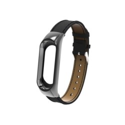 Bracelet en cuir - pour montre Xiaomi Mi Band - 3-4-5-6