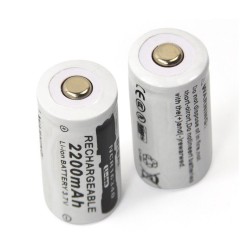 Batteria al litio 37V 2200mAh CR123A 16340 - ricaricabile - 4 pezzi