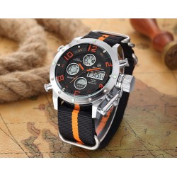 Golden Hour - orologio sportivo militare al quarzo - analogico - display LED digitale