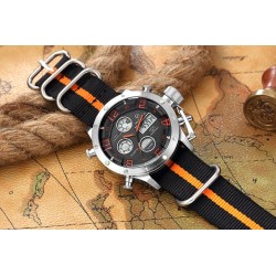 Golden Hour - orologio sportivo militare al quarzo - analogico - display LED digitale