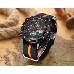 Golden Hour - orologio sportivo militare al quarzo - analogico - display LED digitale