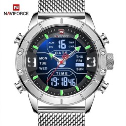 NAVIFORCE - montre de sport de luxe - quartz - numérique - double affichage analogique - étanche