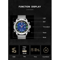 NAVIFORCE - lussuoso orologio sportivo - quarzo - digitale - doppio display analogico - impermeabile