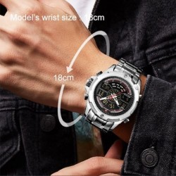 NAVIFORCE - lussuoso orologio al quarzo - analogico - digitale - impermeabile