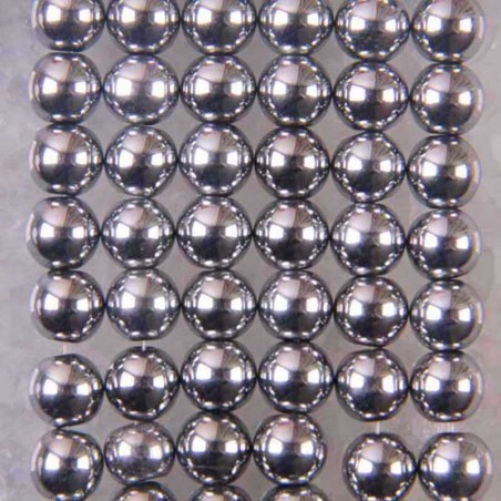 Hématite magnétique de 8 mm - perles rondes en vrac - brin de 15,5 pouces - pour la fabrication de bijoux