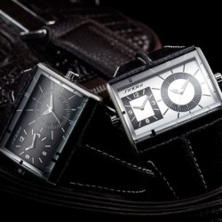 SINOBI - orologio al quarzo da uomo alla moda - doppio fuso orario multiplo - cinturino in pelle