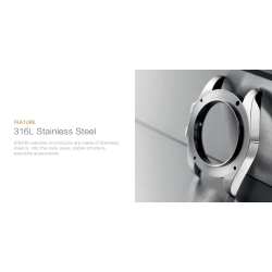 SINOBI - montre à quartz de sport classique - cadran lumineux - acier inoxydable