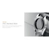 SINOBI - montre à quartz de sport classique - cadran lumineux - acier inoxydable