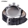 SINOBI - elegant multifunction quartz watch - chronograph - leather strapWatches
