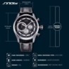 SINOBI - elegant multifunction quartz watch - chronograph - leather strapWatches