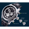 SINOBI - elegant multifunction quartz watch - chronograph - leather strapWatches