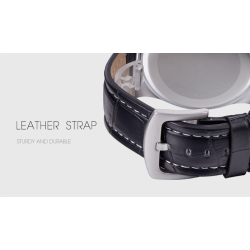 SINOBI - elegant multifunction quartz watch - chronograph - leather strapWatches