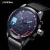 SINOBI - orologio al quarzo alla moda - cinturino in silicone - filo metallico