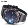 SINOBI - orologio al quarzo alla moda - cinturino in silicone - filo metallico