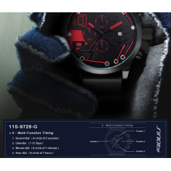 SINOBI - orologio al quarzo alla moda - cinturino in silicone - filo metallico
