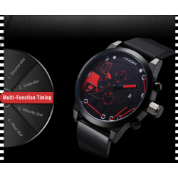 SINOBI - orologio al quarzo alla moda - cinturino in silicone - filo metallico