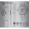 SINOBI - orologio al quarzo alla moda - cinturino in silicone - filo metallico