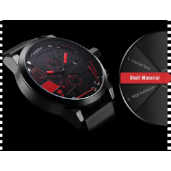 SINOBI - orologio al quarzo alla moda - cinturino in silicone - filo metallico