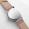 SINOBI - montre à quartz élégante - bracelet en cuir - design visage souriant