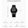 SINOBI - montre à quartz élégante - bracelet en cuir - design visage souriant