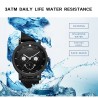 SINOBI - montre à quartz élégante - bracelet en cuir - design visage souriant