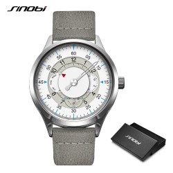 SINOBI - fashionable quartz watch - waterproof - leather strapWatches