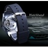WINNER - orologio sportivo alla moda - cover trasparente - lancette luminose - quadrante a forma di triangolo