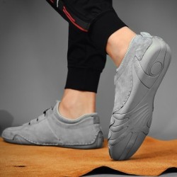 Sneaker alla moda in pelle scamosciata - mocassini slip on