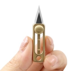 Mini coltellino tascabile - scorrevole - pieghevole - con portachiavi
