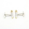 Stylish silver cufflinks - pencil shapeCufflinks