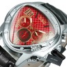 Jaragar - montre de sport automatique de luxe - cadran triangle géométrique - bracelet en cuir véritable