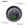 SINOBI - orologio al quarzo creativo - quadrante colorato - cinturino in maglia di acciaio inossidabile
